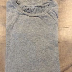 Blue polo long sleeve tee shirt